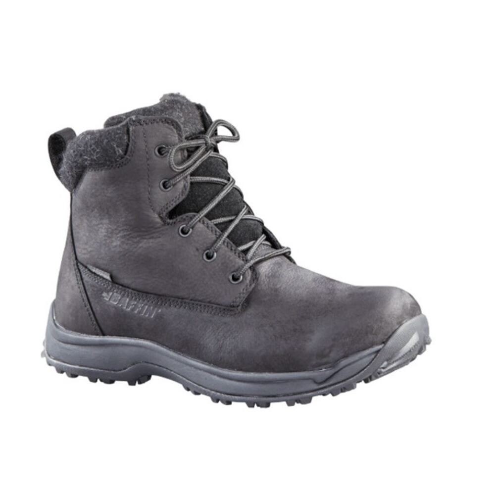 Baffin Mens Truro Boots Black Leather Felt Collar Size 10 NIB Weatherproof Comfy